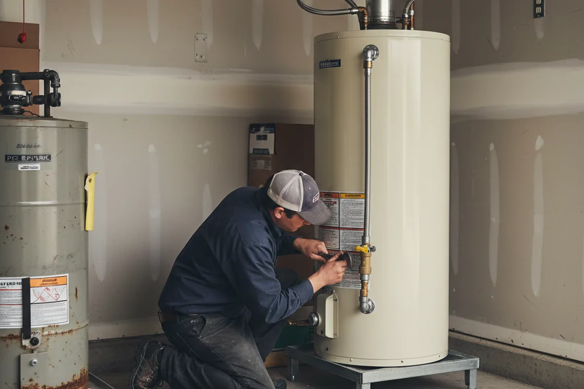 Water heater and shutoff valve replacement in Plainview