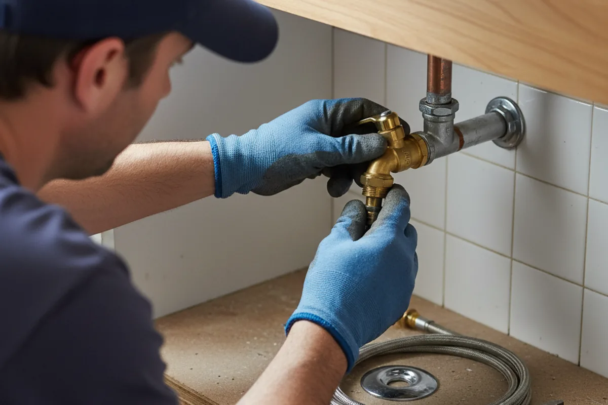 Shutoff valve and fitting work during Faucet and Fixture Repair in Plainview